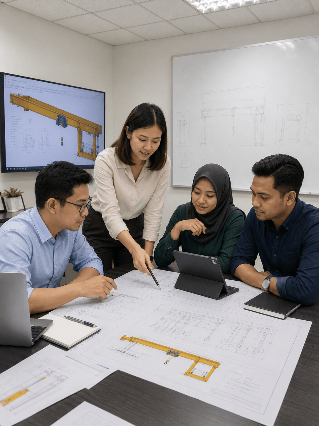 NKBE technical team coordinating an engineered lifting requirement
