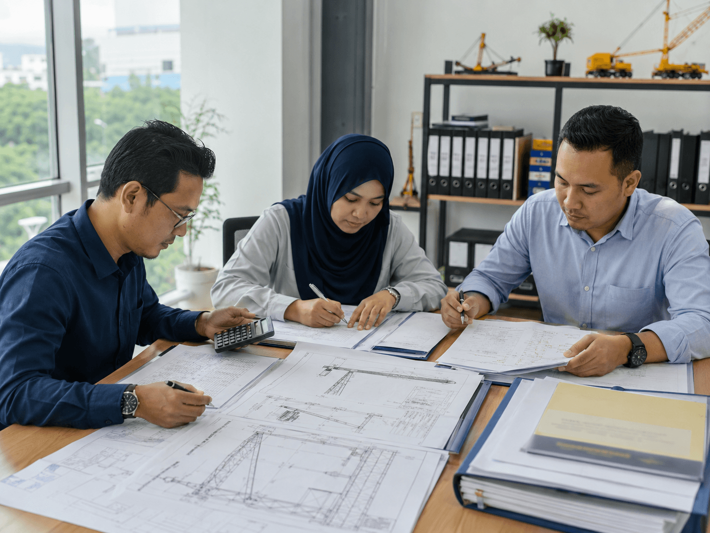 Technical drawings and data coordinated for a lifting-system submission