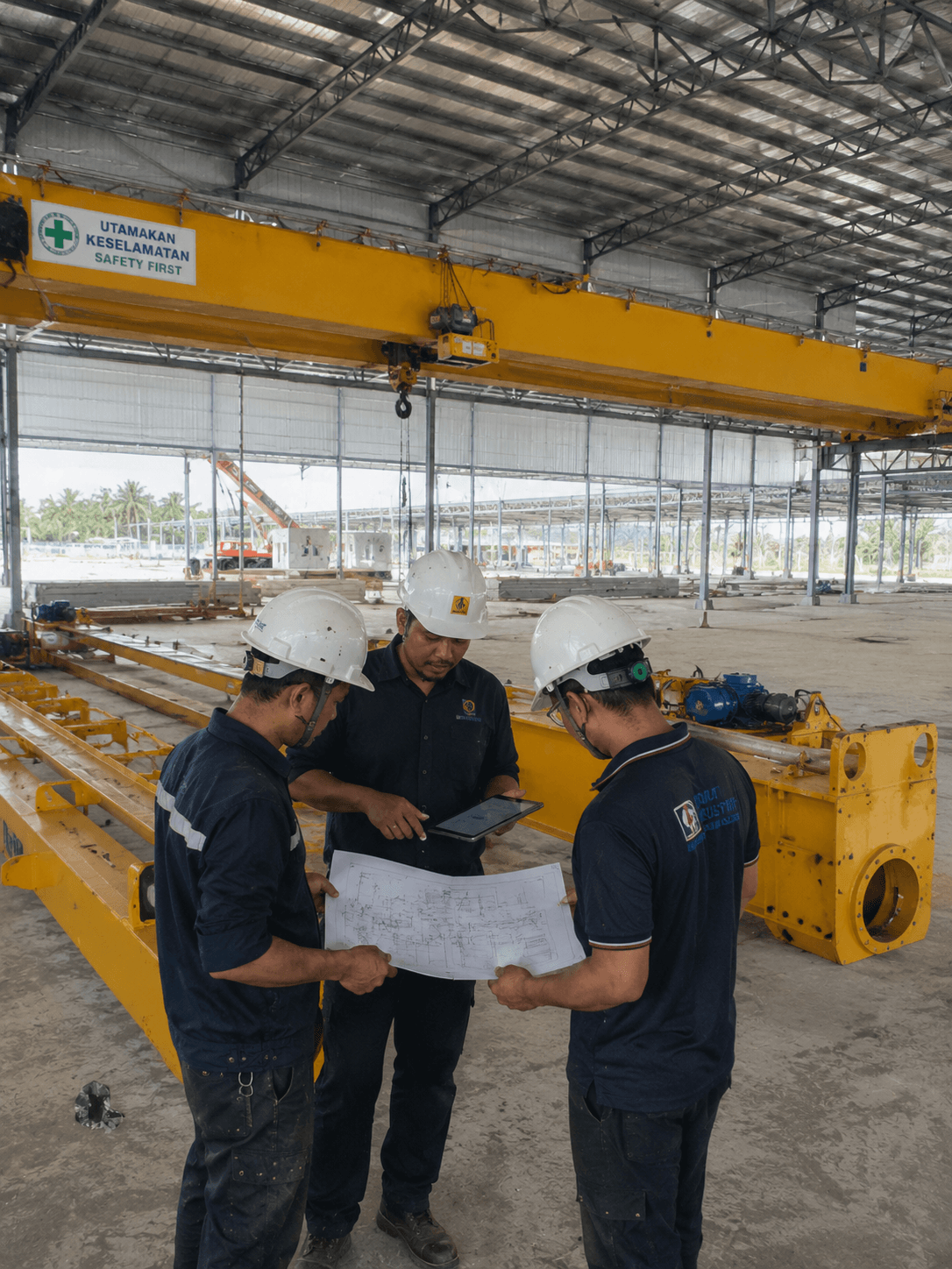 Authentic fabrication work from the supplied NKBE company material