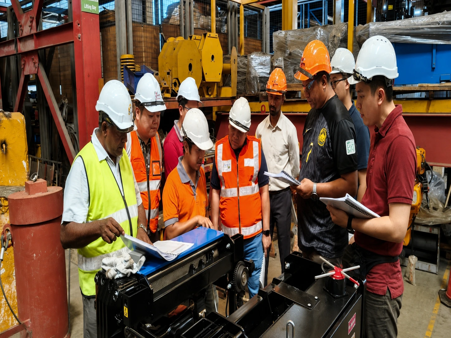 NKBE facility and crane manufacturing environment