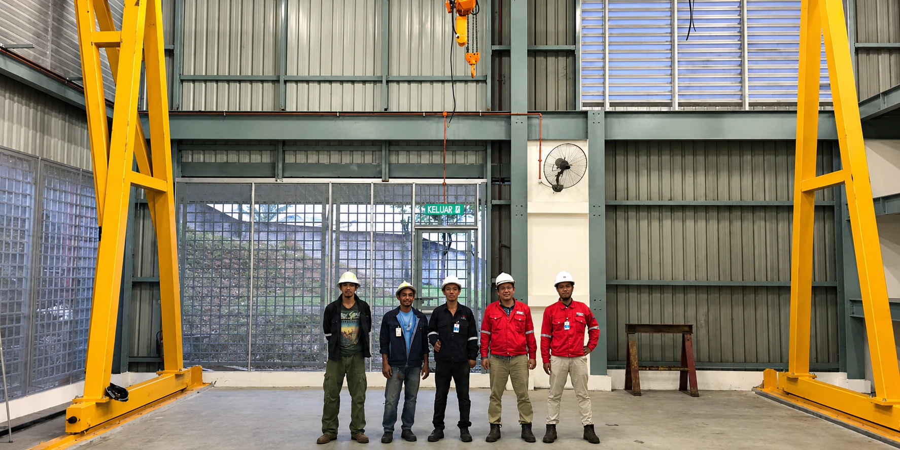 NKBE gantry crane installed at a documented project site